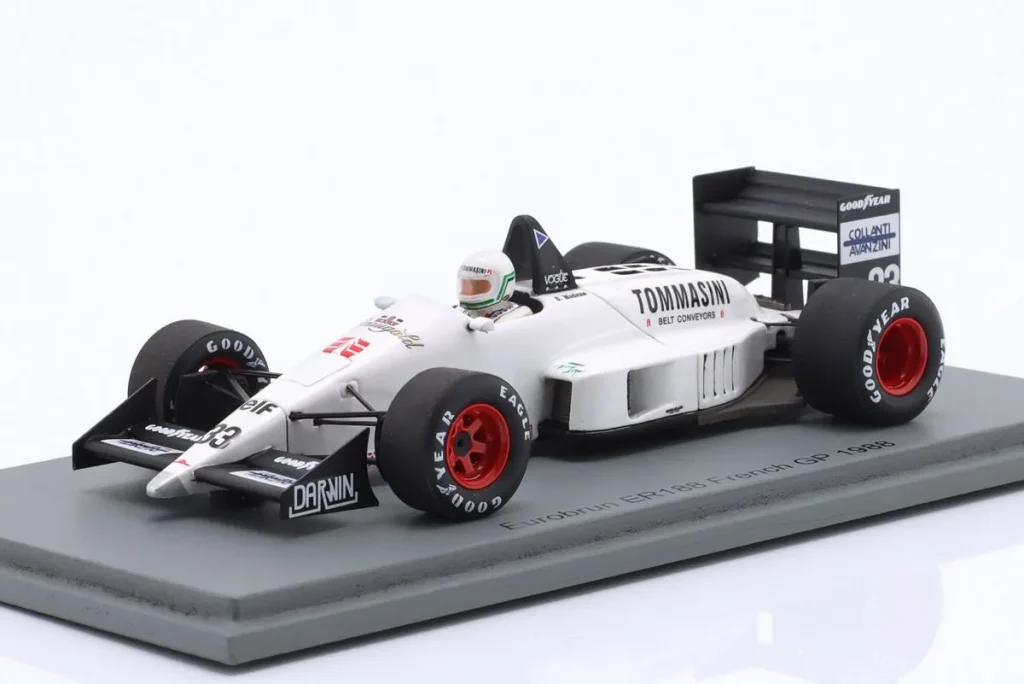 โมเดลรถ 1:43 EuroBrun ER188 #33 Stefano Modena Frankreich GP ฟอร์มูล่าวัน ปี 1988 Spark