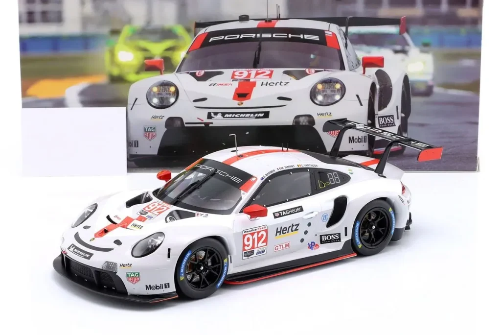 โมเดลรถ 1:18 Porsche 911 RSR #912 Earl Bamber, Mathieu Jaminet, Laurens Vanthoor 24 ชั่วโมง เดย์โทนา ปี 2020 Ixo