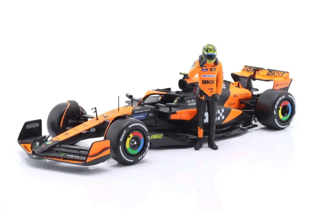 โมเดลรถ 1:24 McLaren MCL38 #4 Lando Norris ฟอร์มูล่าวัน ปี 2024 Bburago 18-28040 #4