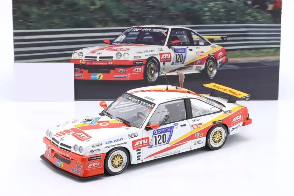 โมเดลรถ 1:18 Opel Manta #120 Olaf Beckmann, Peter Hass, Volker Strycek, Jürgen Schulten 24 ชั่วโมง เนือร์บวร์กริง ปี 2018 WERK83