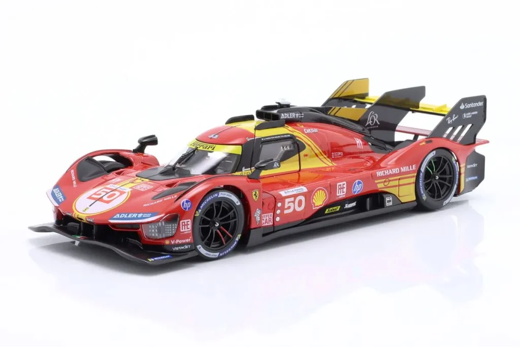 โมเดลรถ 1:24 Ferrari 499P #50 Antonio Fuoco, Miguel Molina, Nicklas Nielsen 24 ชั่วโมง เลอมังส์ ปี 2024 Bburago