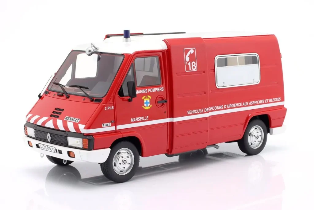 车型 1:18 Renault Master T30 VSAB Feuerwehr Marseille 年 1980 红色 Ottomobile