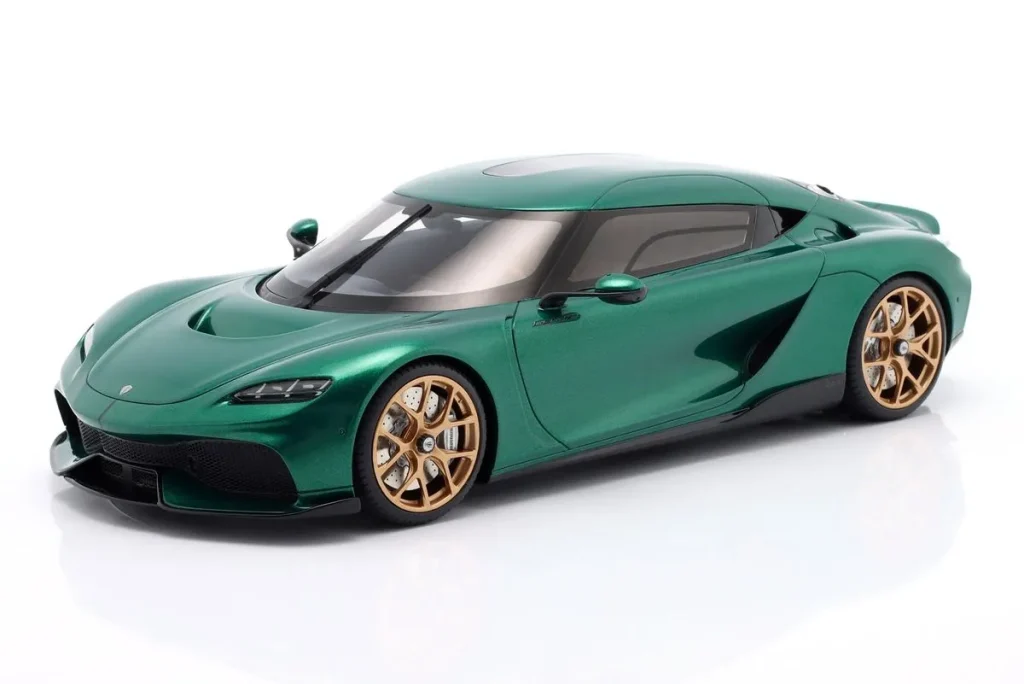 โมเดลรถ 1:18 Koenigsegg Gemera ปี 2024 สี racing เขียว GT-SPIRIT