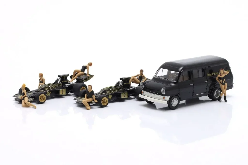 โมเดลรถ 1:87 Lotus-Ford 72E Jacky Ickx, Ronnie Peterson ฟอร์มูล่าวัน ปี 1974 Brekina