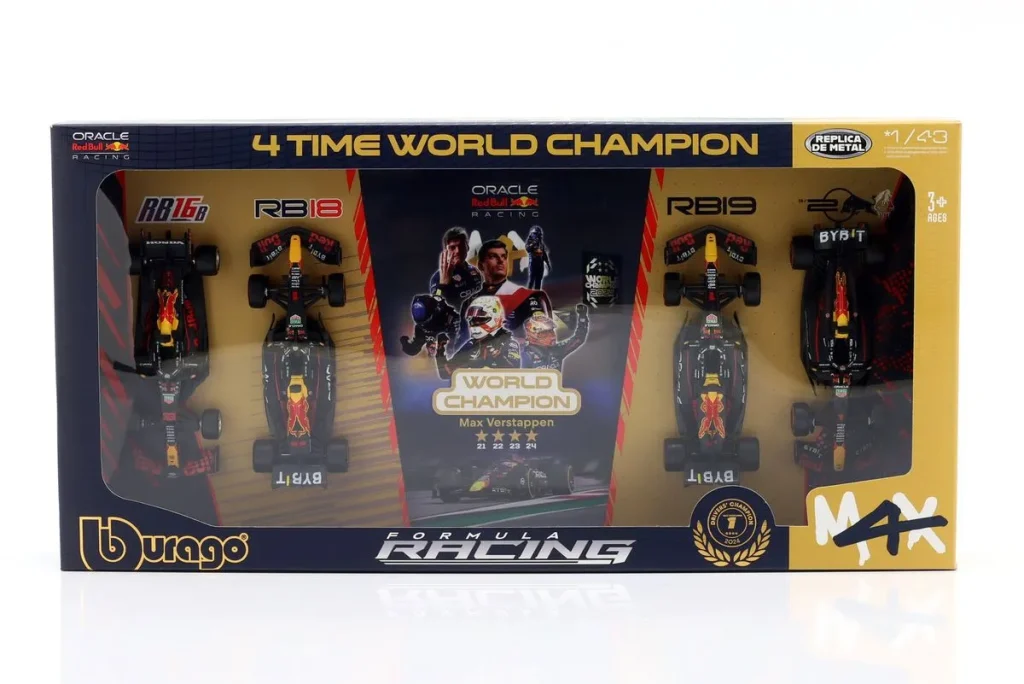 โมเดลรถ 1:43 Red Bull Racing RB16B / RB18 / RB19 / RB20 Max Verstappen ฟอร์มูล่าวัน ปี 2024 Bburago