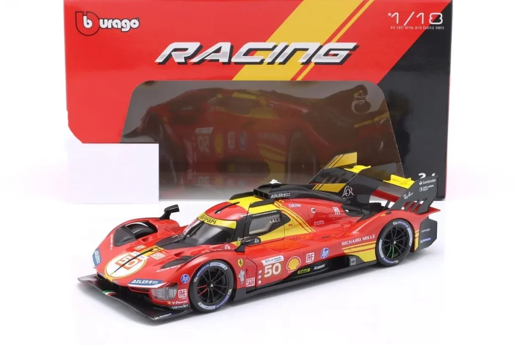车型 1:18 Ferrari 499P #50 Antonio Fuoco, Miguel Molina, Nicklas Nielsen 24 小时勒芒年 2024 Bburago 18-16303 #50