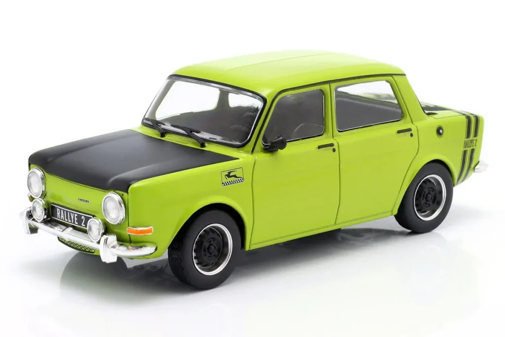 โมเดลรถ 1:24 Simca 1000 แรลลี่ 2 ปี 1960 สีเขียว / ดำ WhiteBox