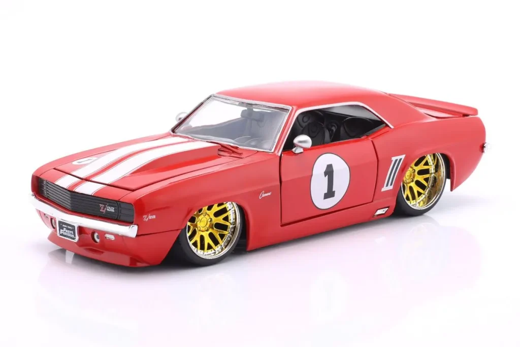 โมเดลรถ 1:24 Chevrolet Camaro #1 Film Fast & Furious 4 (2009) ปี 1969 สีแดง / ขาว Jadatoys