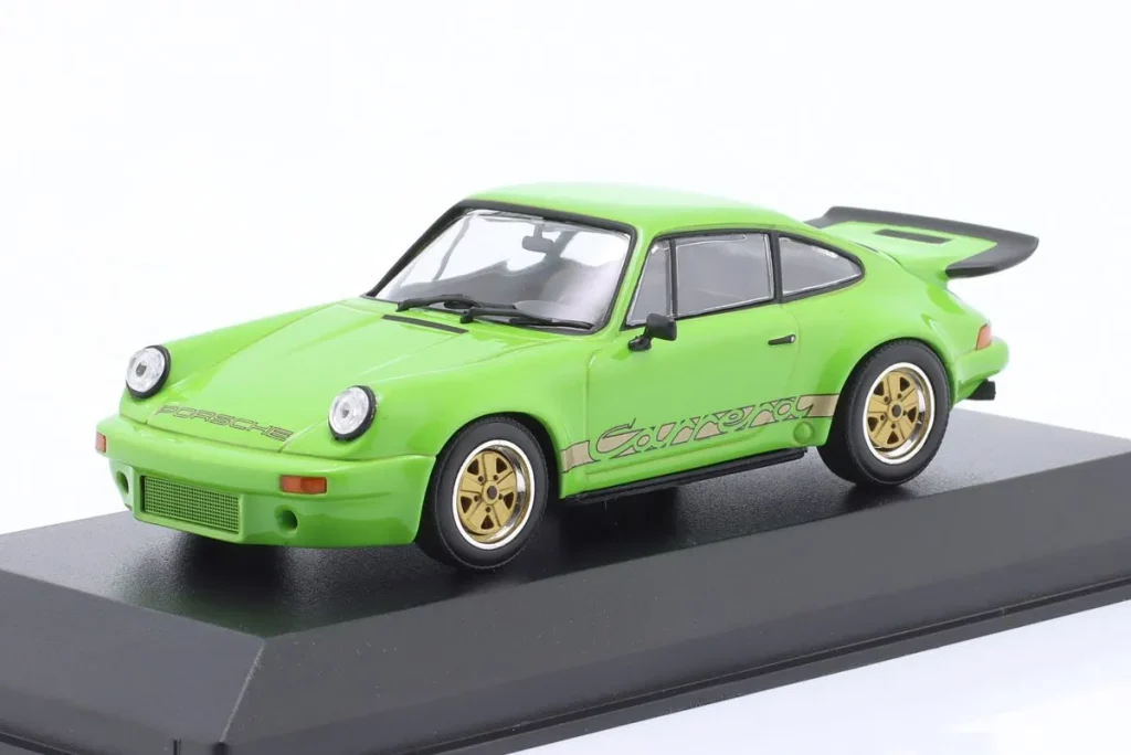 โมเดลรถ 1:43 Porsche 911 Carrera RS 3.0 ปี 1974 สีเขียว Minichamps