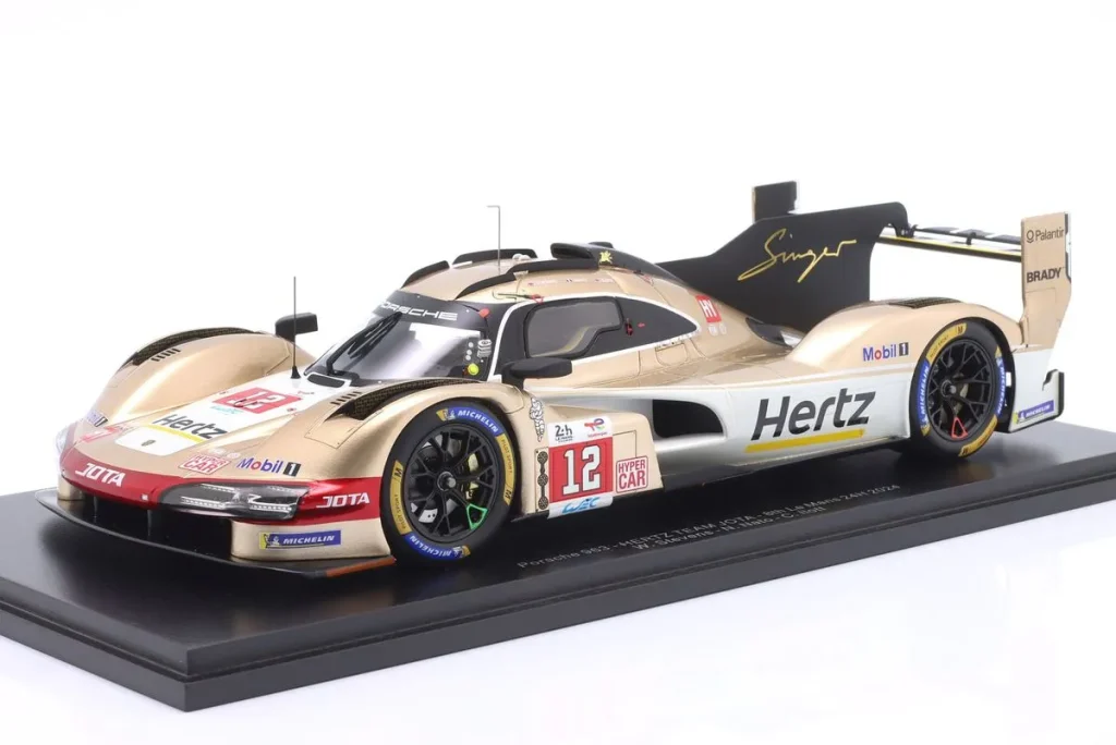 โมเดลรถ 1:18 Porsche 963 #12 Will Stevens, Norman Nato, Callum Ilott อันดับ 8 24h LeMans ปี 2024 Spark