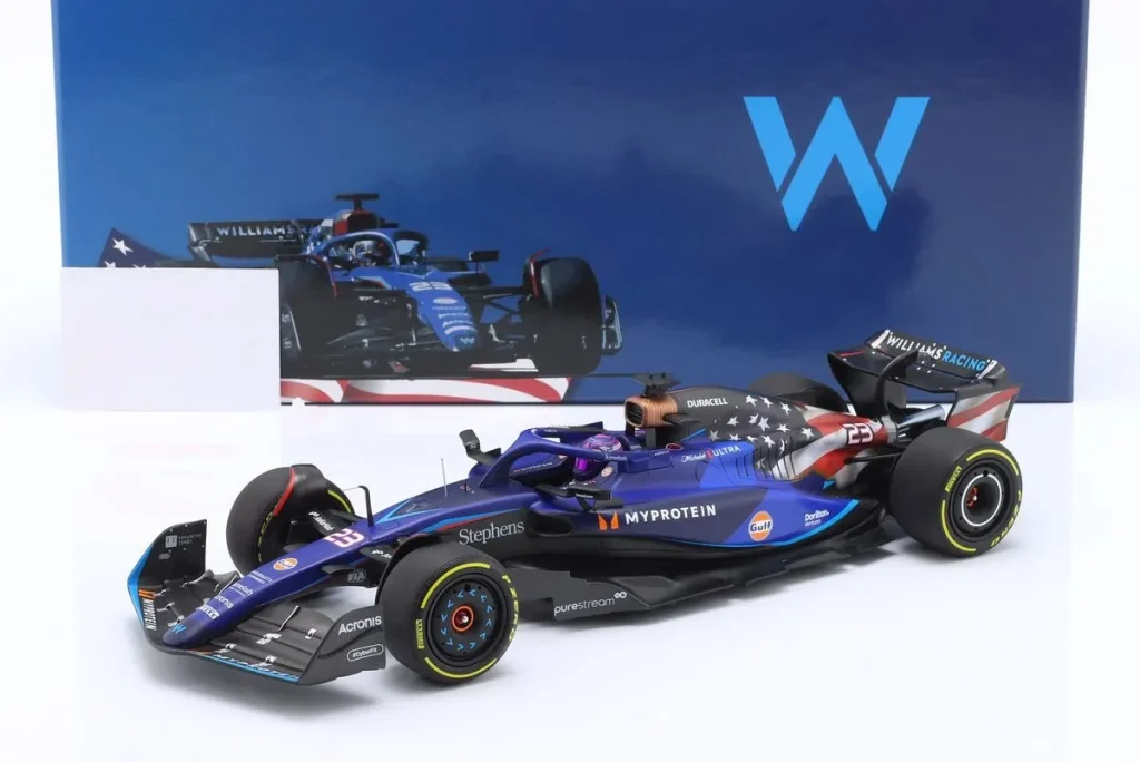 โมเดลรถ 1:18 Williams FW45 #23 Alexander Albon ฟอร์มูล่าวัน ปี 2023 Minichamps 147231923