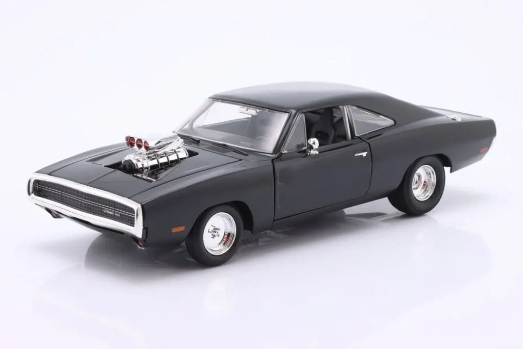 车型 1:24 Dodge Charger R/T Dominic „Dom“ Toretto Film “Fast & Furious 9” (2021) 年 1970 黑色 Jadatoys