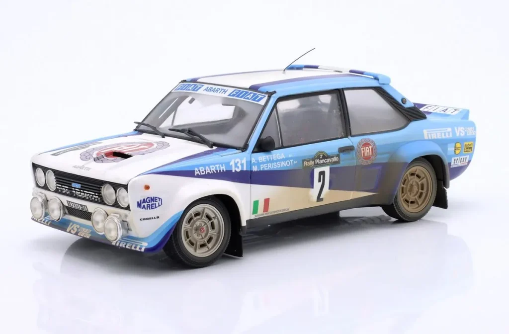 车型 1:18 Fiat 131 Abarth #2 Attilio Bettega, Maurizio Perissinot 冠军拉力赛 Piancavallo 4/2 年 1981 Kyosho