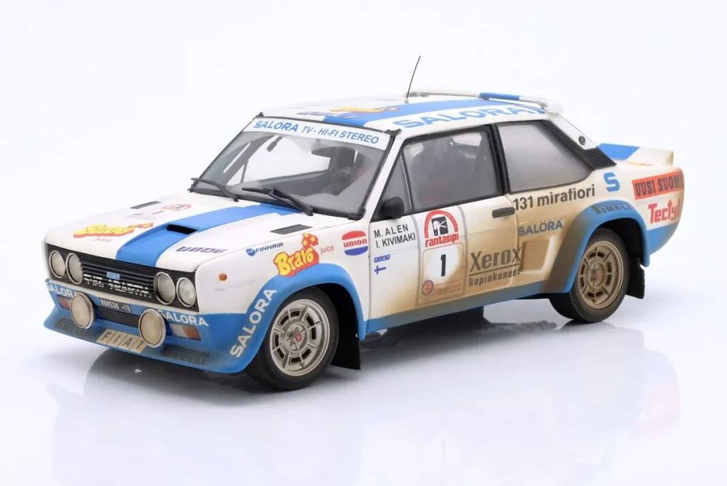 车型 1:18 Fiat 131 Abarth #1 Markku Alén, Ilkka Kivimäki 冠军拉力赛 1000 Lakes 年 1980 Kyosho