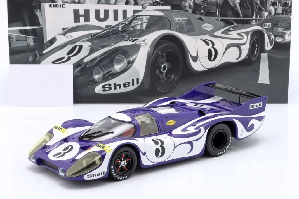 โมเดลรถ 1:18 Porsche 917 Long Tail #3 Gerard Larrousse, Willi Kauhsen Trainingsversion 24h Le Mans ปี 1970 WERK83