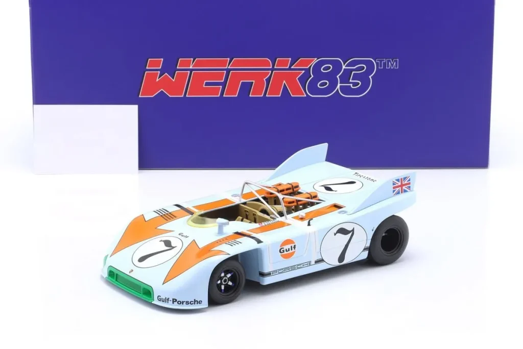 โมเดลรถ 1:18 Porsche 908/03 “Gulf”-Design #7 Jo Siffert, Brian Redman Targa Florio ปี 1971 WERK83