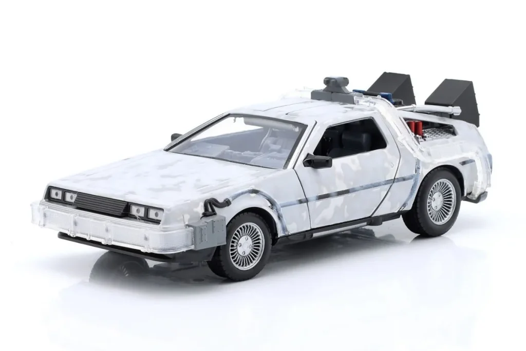 โมเดลรถ 1:24 DeLorean Time Machine Filmtrilogie “Back to the Future” (Deutscher Titel: “Zurück in die Zukunft”) Jadatoys