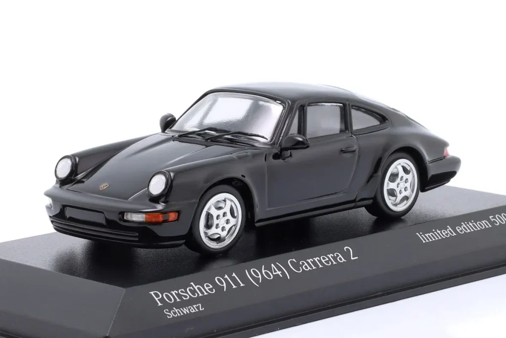 โมเดลรถ 1:43 Porsche 911 (964) Carrera 2 ปี 1989 สีดำ Minichamps