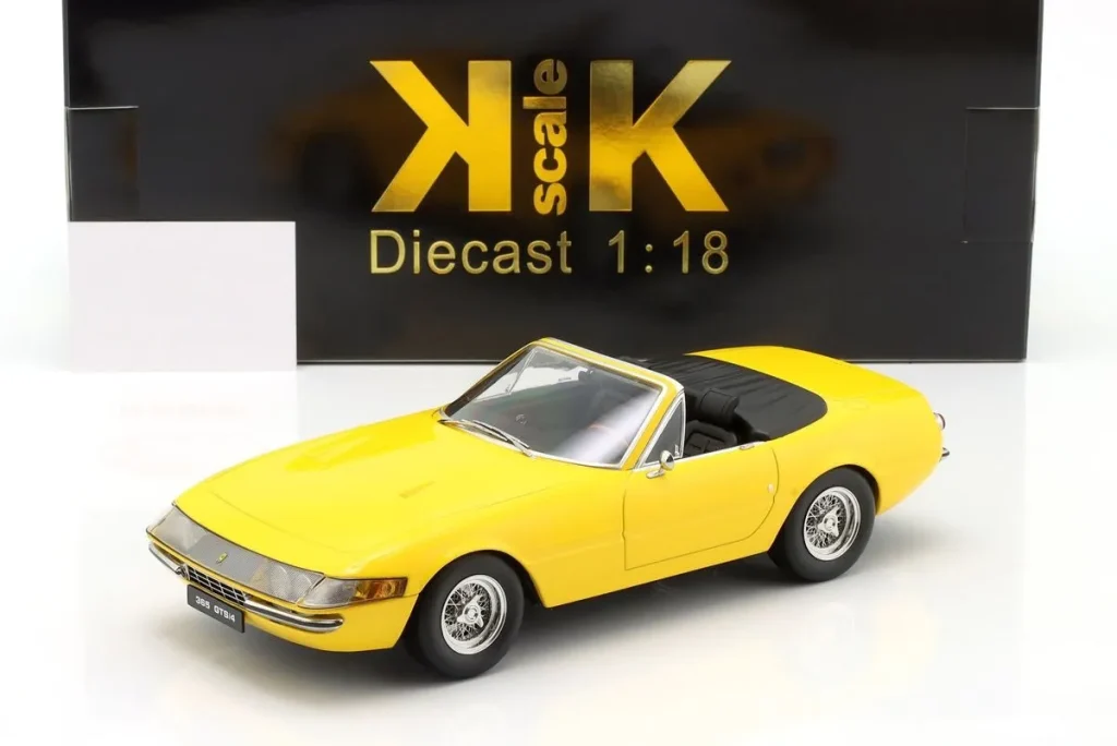 车型 1:18 Ferrari 365 GTS/4 Daytona Cabrio 1.Serie 年 1969 黄色 KK-Scale