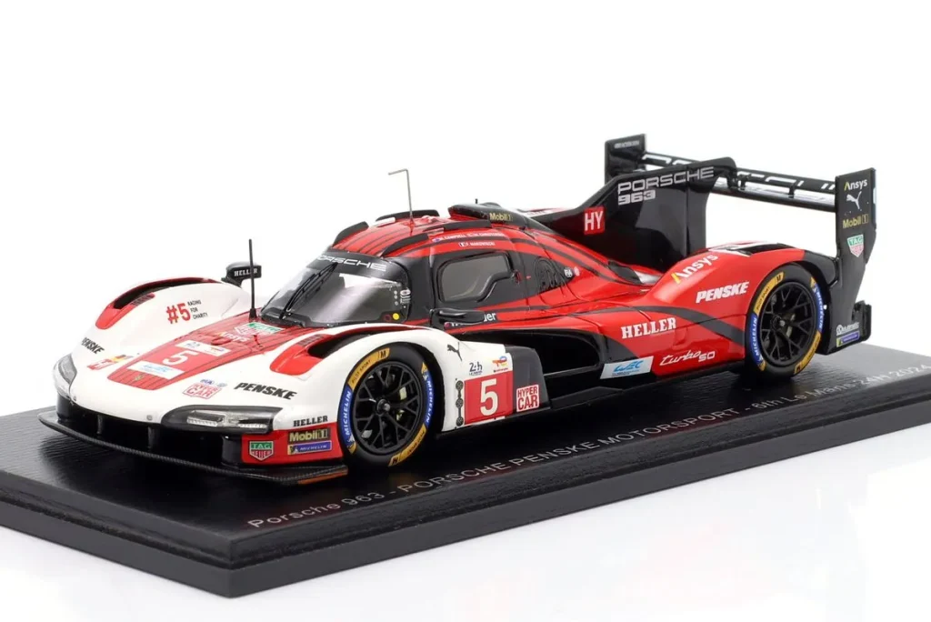 โมเดลรถ 1:43 Porsche 963 #5 Matt Campbell, Michael Christensen, Frédéric Makowiecki 24 ชั่วโมง เลอมังส์ ปี 2024 Spark