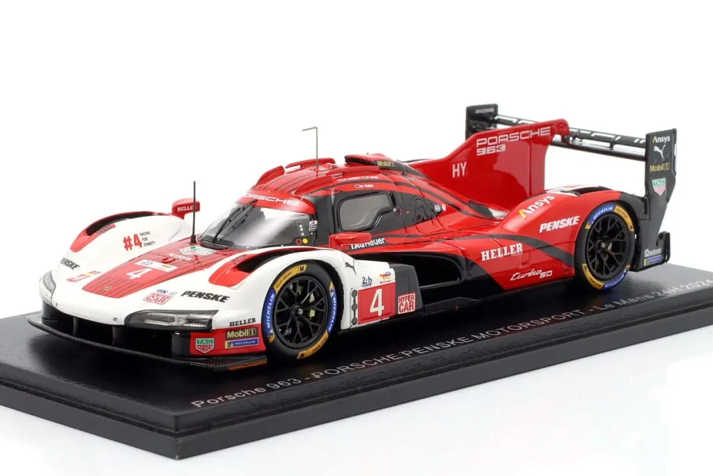 โมเดลรถ 1:43 Porsche 963 #4 Mathieu Jaminet, Felipe Nasr, Nick Tandy 24 ชั่วโมง เลอมังส์ ปี 2024 Spark