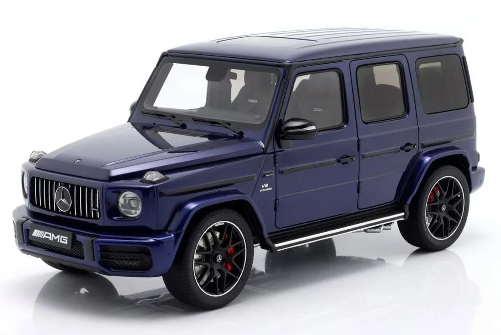 โมเดลรถ 1:18 Mercedes-Benz AMG G63 ปี 2019 สี brilliant น้ำเงิน เมทัลลิก AUTOart