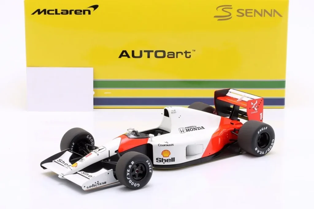 车型 1:18 McLaren MP4/6 #1 Ayrton Senna 排名 2 Japan GP 一级方程式世界冠军年 1991 AUTOart 89150