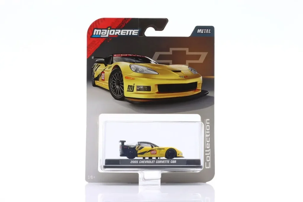 车型 1:64 Chevrolet Corvette C6R #69 年 2005 黄色 / 黑色 Majorette