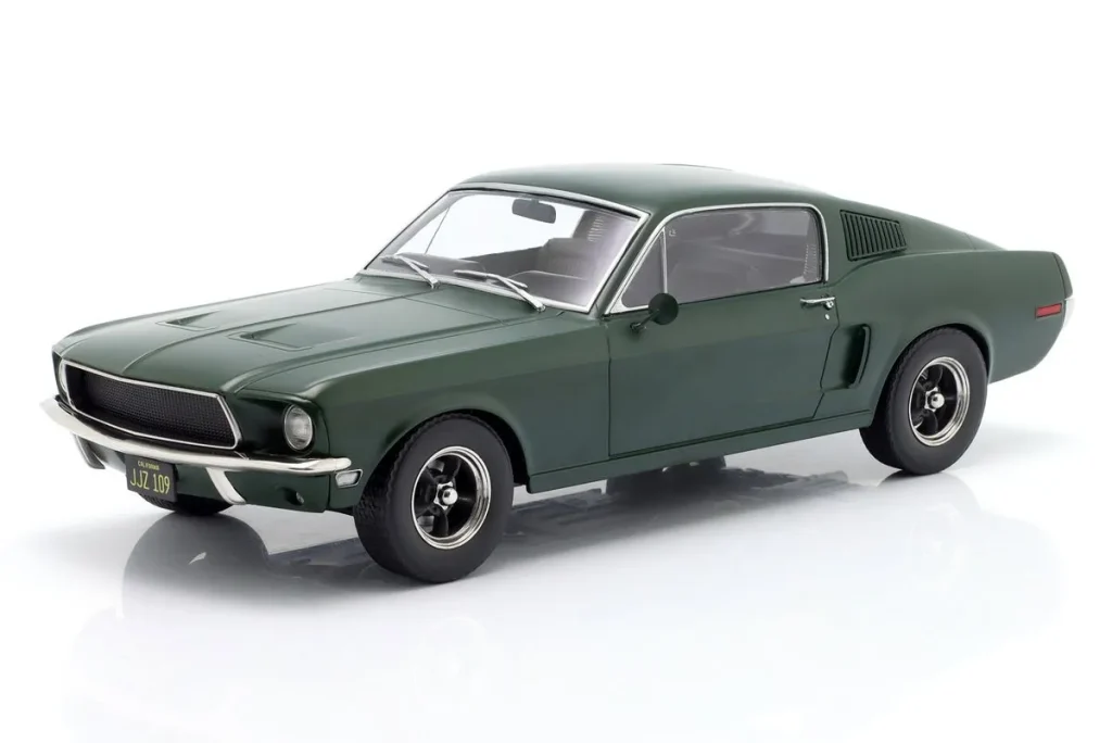 โมเดลรถ 1:18 Ford Mustang GT Fastback Movie Edition Steve McQueen “Lt. Frank Bullitt” Film “Bullitt” ( ) ปี 1968 สีเขียวด้าน KK-Scale