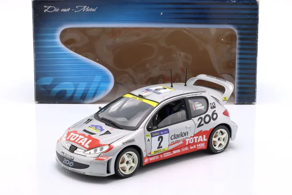 车型 1:18 Peugeot 206 #2 Didier Auriol, Denis Giraudet WRC 年 2001 Solido