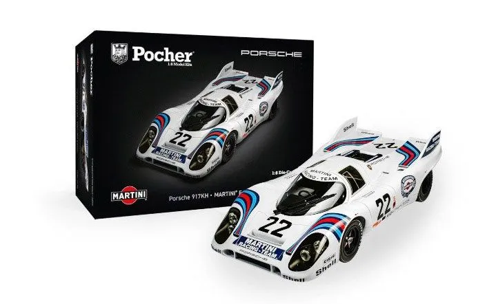 โมเดลรถ 1:8 Porsche 917K #22 Helmut Marko, Gijs van Lennep 24 ชั่วโมง เลอมังส์ ปี 1971 Pocher