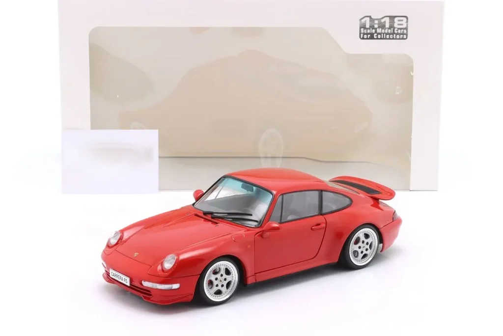 โมเดลรถ 1:18 Porsche 911 (993) Carrera RS ปี 1997 สีแดงอินเดีย Solido