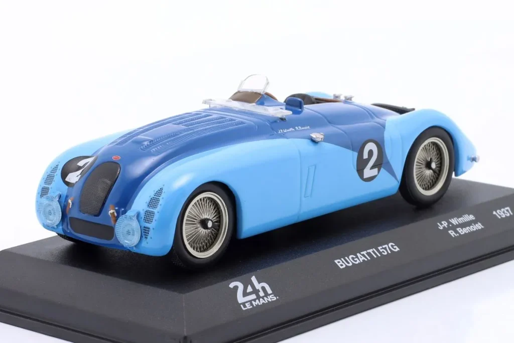 车型 1:43 Bugatti 57G #2 Jean-Pierre Wimille, Robert Benoist 冠军 24h LeMans 年 1937 Altaya