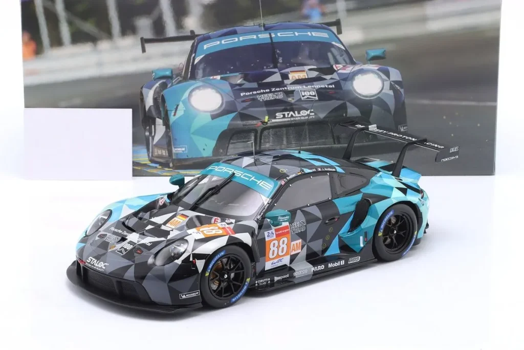 โมเดลรถ 1:18 Porsche 911 RSR-19 #88 Julien Andlauer, Lance David Arnold, Dominique Bastien โพลโพซิชัน GTE-Am: Julien Andlauer ปี 2021 Ixo