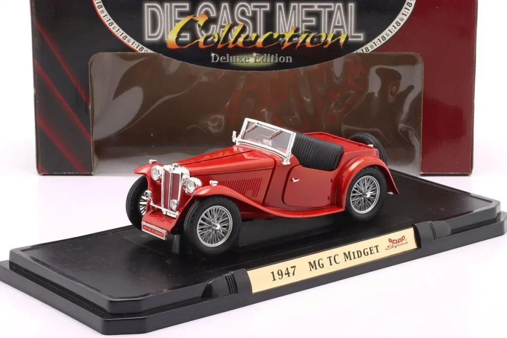 โมเดลรถ 1:18 MG TC Midget ปี 1947 สีแดง Yat Ming