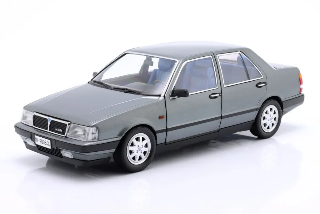 โมเดลรถ 1:18 Lancia Thema Turbo i.e. 1S ปี 1984 สีเทาเมทัลลิก Mitica