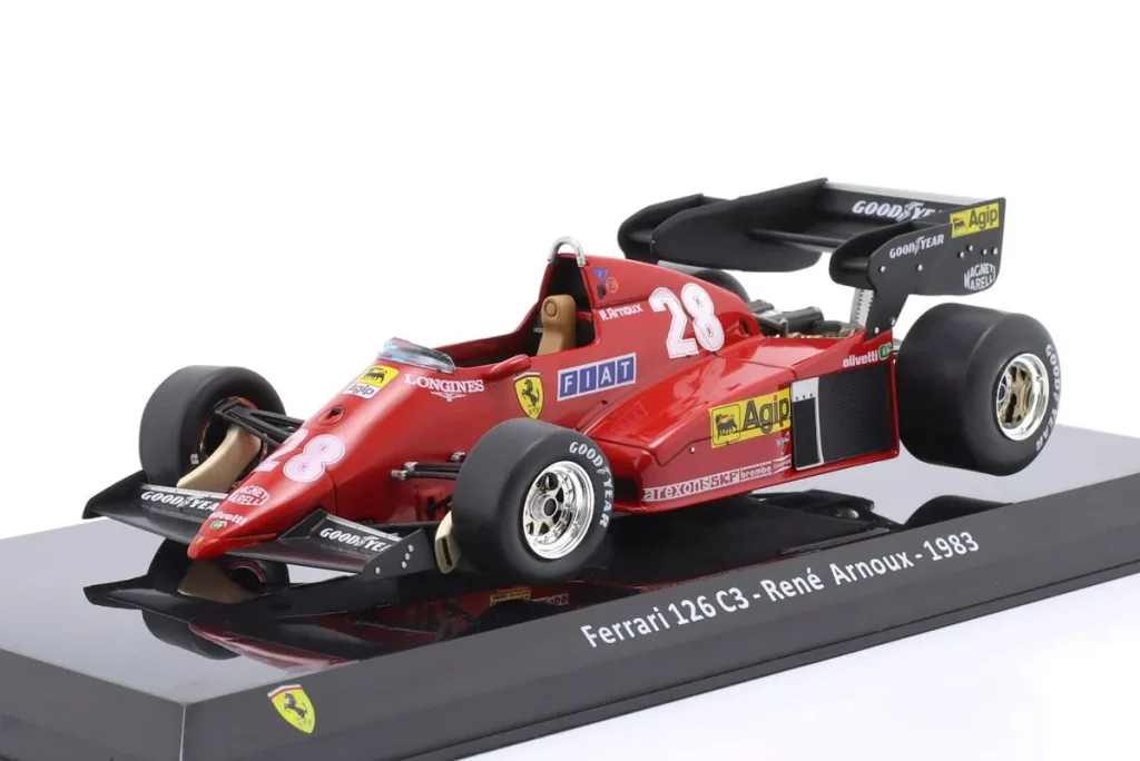โมเดลรถ 1:24 Ferrari 126C3 #28 René Arnoux ฟอร์มูล่าวัน ปี 1983 Premium Collectibles