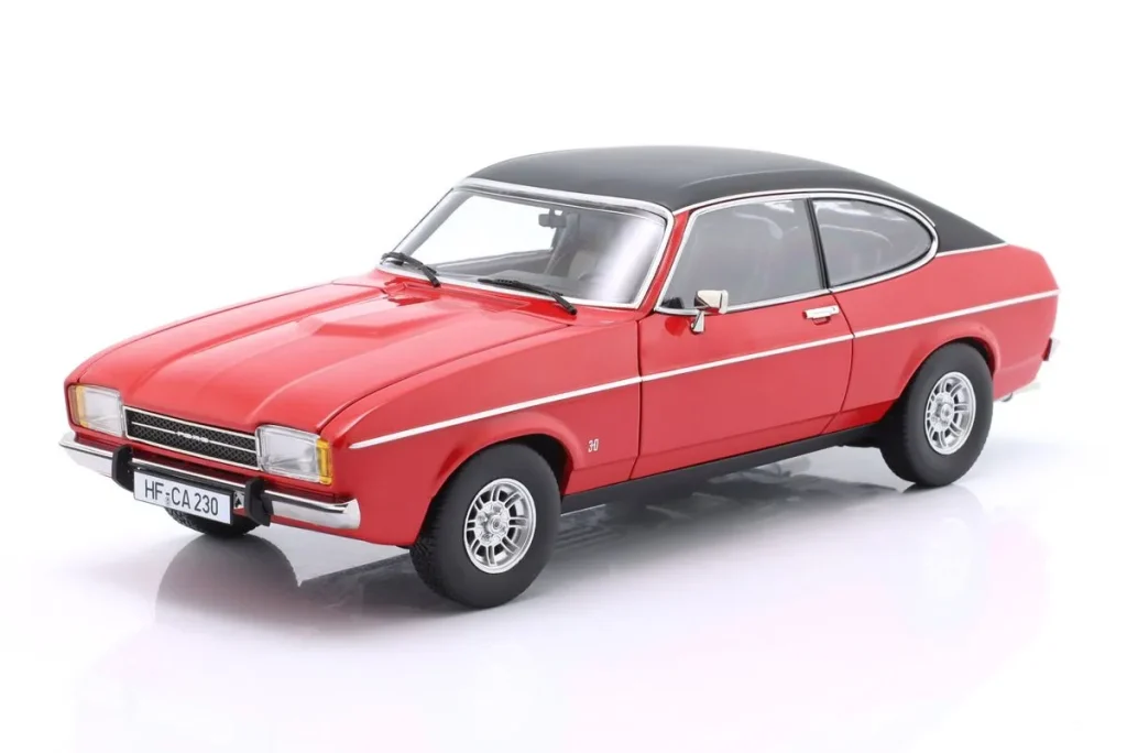 โมเดลรถ 1:18 Ford Capri II Ghia 3.0 สี spanisch แดง / ดำ TOURING