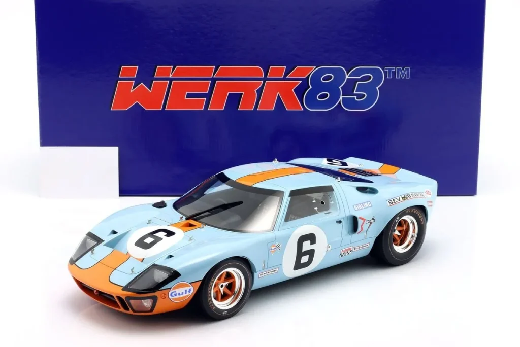 โมเดลรถ 1:12 Ford GT40 Mk I #6 Jacky Ickx, Jackie Oliver 24 ชั่วโมง เลอมังส์ ปี 1969 WERK83