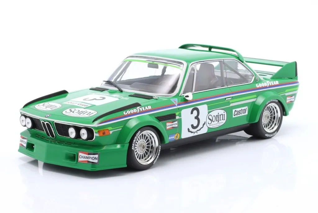 โมเดลรถ 1:18 BMW 3.0 CSL “Sorini” #3 Martino Finotti, Carlo Facetti ผู้ชนะ Brno ปี 1978 Minichamps