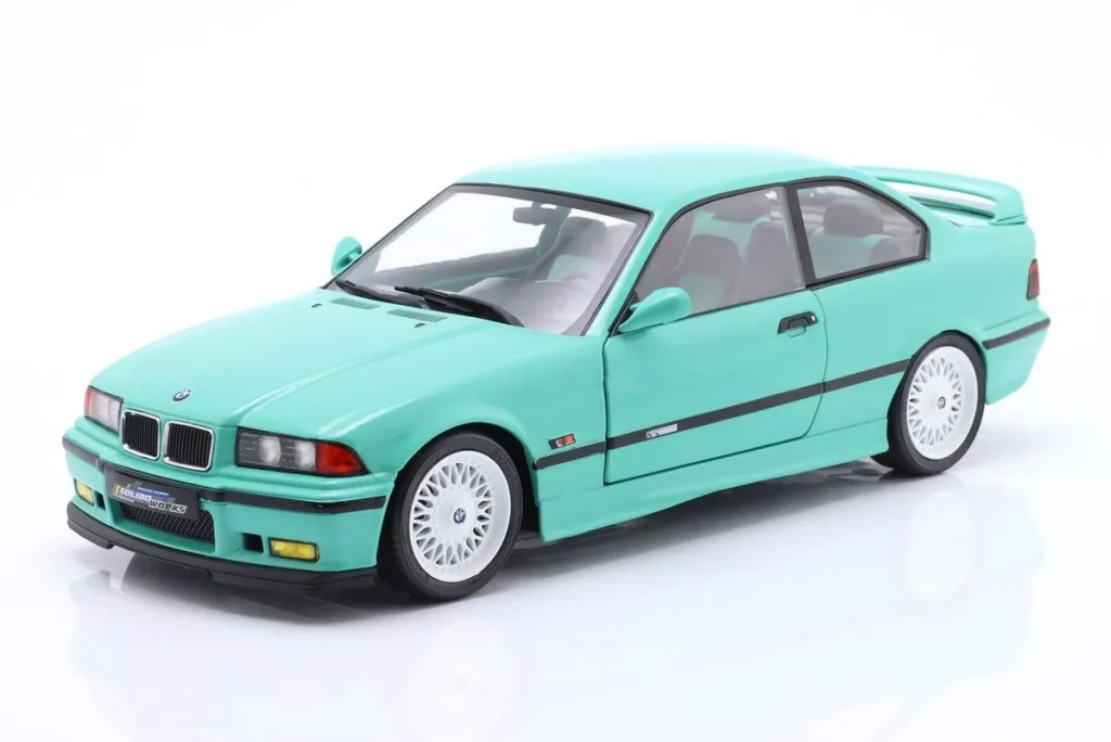 โมเดลรถ 1:18 BMW M3 (E36) Coupé ปี 1991 สีเขียวมิ้นต์ Solido