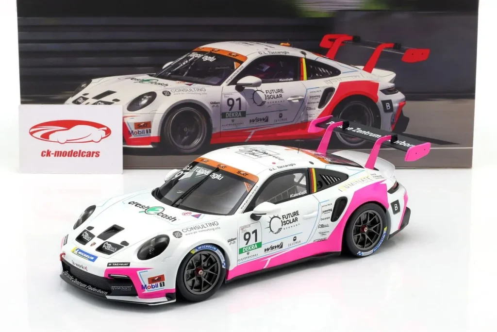 โมเดลรถ 1:18 Porsche 911 GT3 Cup #91 Gian Luca Tüccaroglu Porsche Carrera Cup Deutschland ปี 2025 Ixo