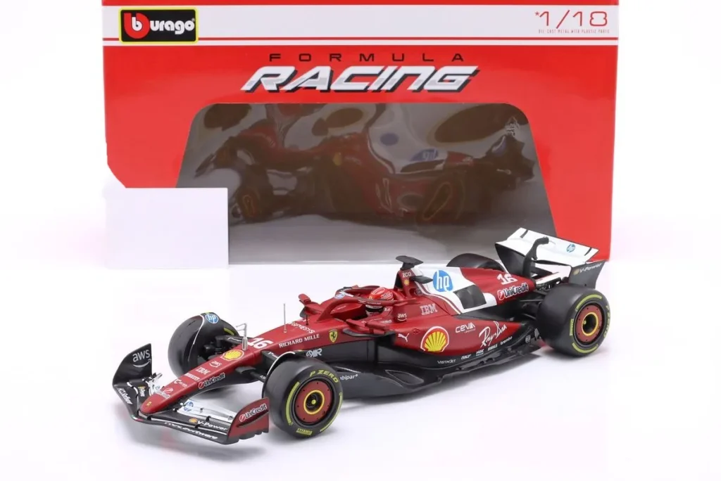 โมเดลรถ 1:18 Ferrari SF-25 #16 Charles Leclerc ฟอร์มูล่าวัน ปี 2025 Bburago 18-16816 #16