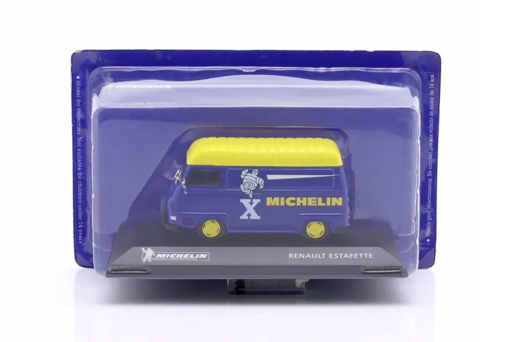 โมเดลรถ 1:43 Renault Estafette “Michelin” สีน้ำเงิน / เหลือง Altaya