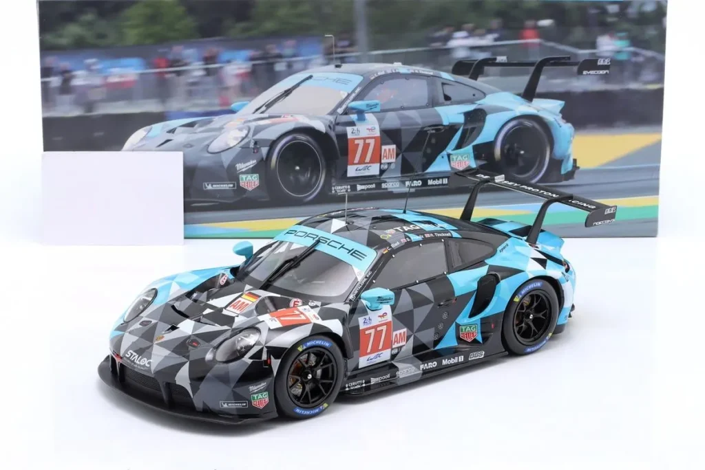 โมเดลรถ 1:18 Porsche 911 RSR-19 #77 Christian Ried, Sebastian Priaulx, Harry Tincknell 24 ชั่วโมง เลอมังส์ ปี 2022 Ixo