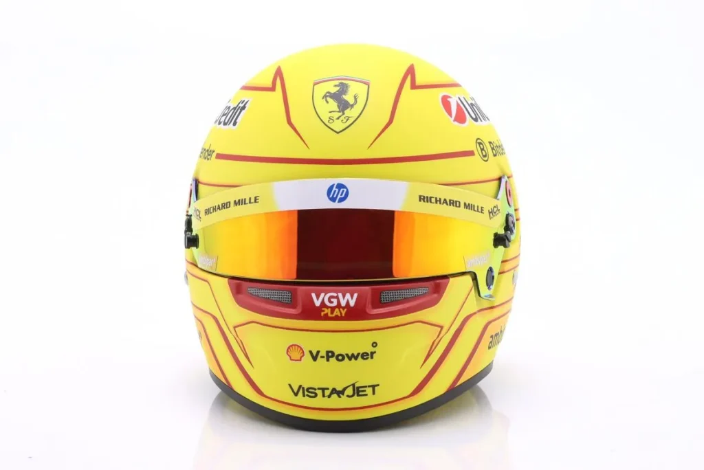 หมวกนักแข่งจำลอง 1:2 Ferrari SF-25 #44 Lewis Hamilton ฟอร์มูล่าวัน ปี 2025 Bell