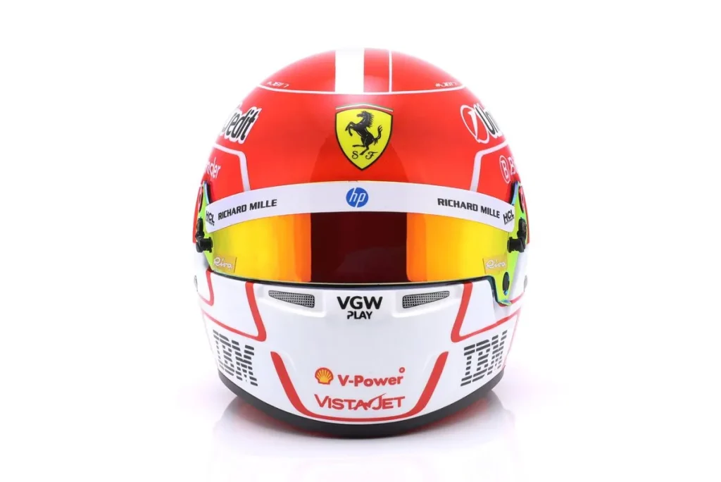หมวกนักแข่งจำลอง 1:2 Ferrari SF-25 #16 Charles Leclerc ฟอร์มูล่าวัน ปี 2025 Bell