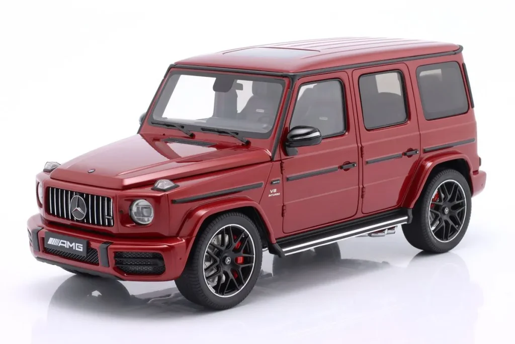 โมเดลรถ 1:18 Mercedes-Benz AMG G63 ปี 2019 สีแดง เมทัลลิก (designo cardinal แดง metallic) AUTOart