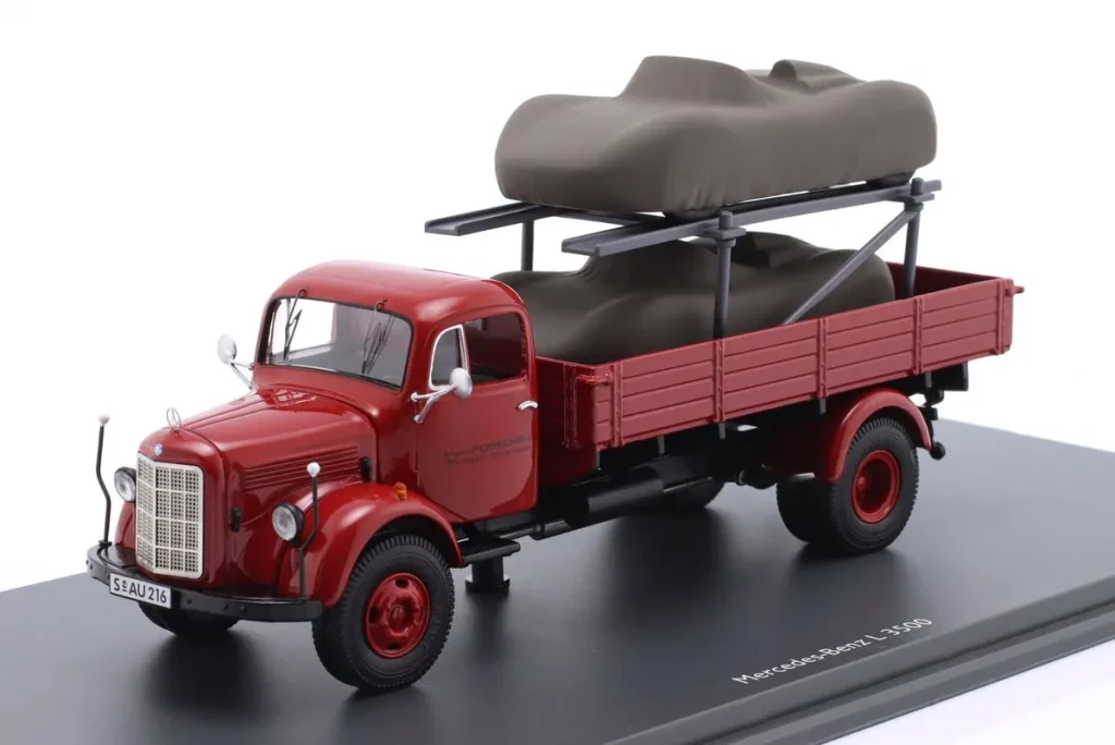 โมเดลรถ 1:43 Mercedes-Benz L 3500 ปี 1960 สีแดง Schuco