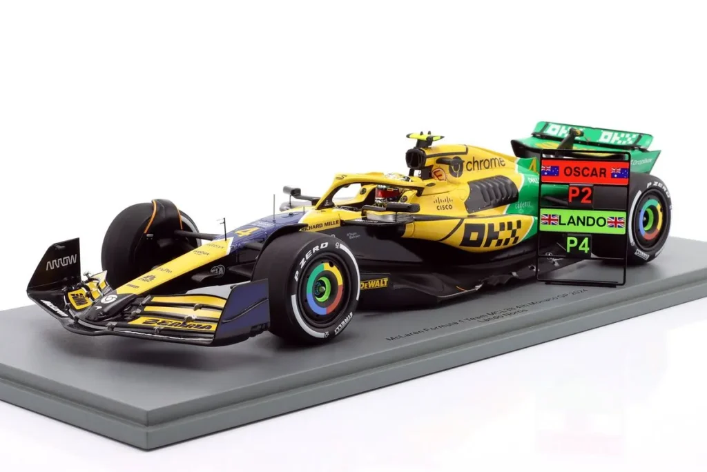 โมเดลรถ 1:18 McLaren MCL38 #4 Lando Norris ฟอร์มูล่าวัน ปี 2024 Spark